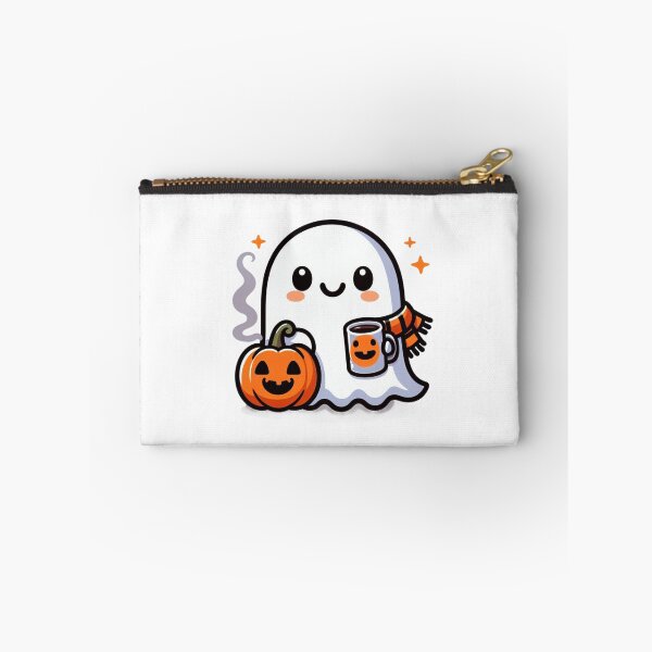 Aperçu de l'œuvre Fantôme d'Halloween Fantômes mignons avec une tasse de café Amateur de café effrayant créée et vendue par PodBloom.