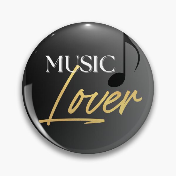 Item preview, Music Lover Eighth Note Black White & Gold designed and sold by BrightrDayMusicArt.