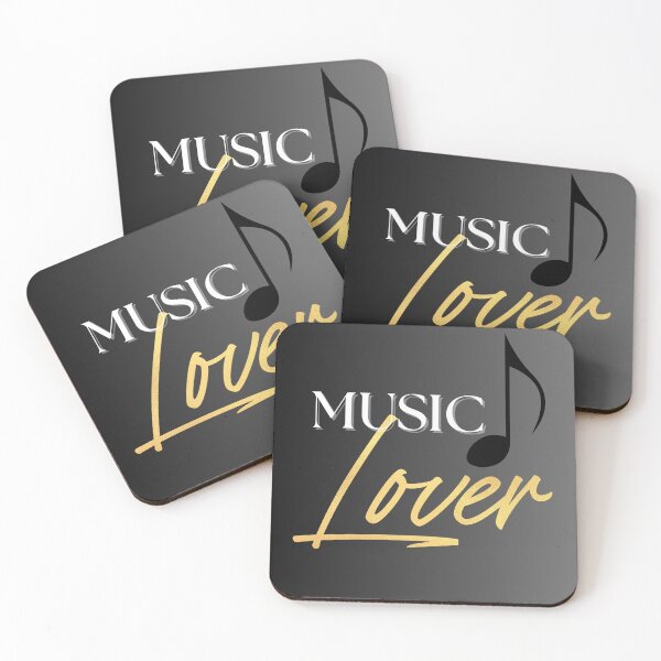 Item preview, Music Lover Eighth Note Black White & Gold designed and sold by BrightrDayMusicArt.