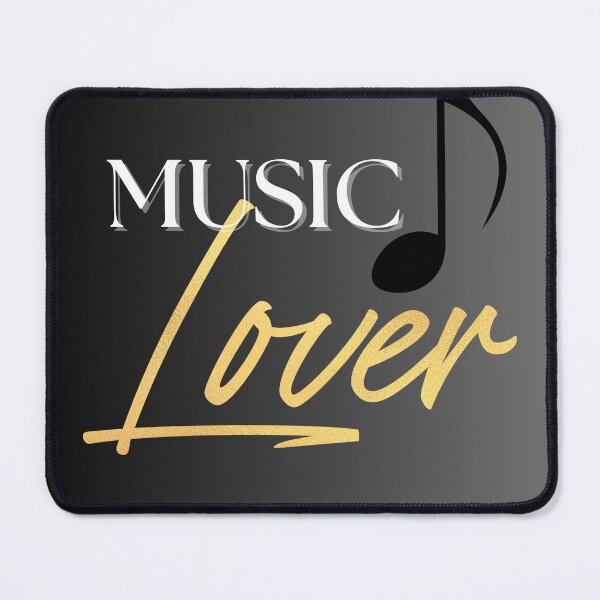 Item preview, Music Lover Eighth Note Black White & Gold designed and sold by BrightrDayMusicArt.