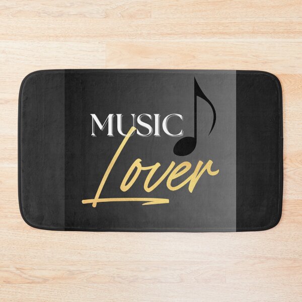 Item preview, Music Lover Eighth Note Black White & Gold designed and sold by BrightrDayMusicArt.