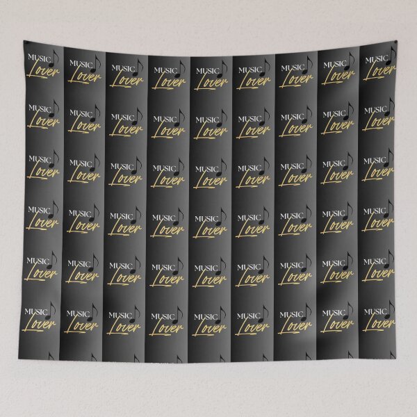 Item preview, Music Lover Eighth Note Black White & Gold designed and sold by BrightrDayMusicArt.