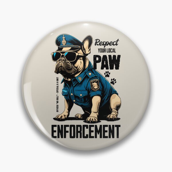 Item preview, Local Paw Enforcement - Funny Bulldog Cute Police Dog designed and sold by Urban-Alien.