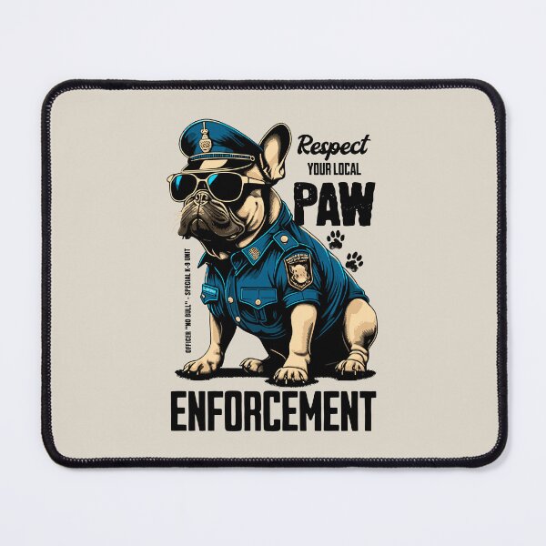 Item preview, Local Paw Enforcement - Funny Bulldog Cute Police Dog designed and sold by Urban-Alien.