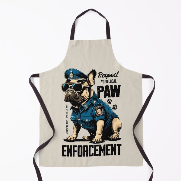 Item preview, Local Paw Enforcement - Funny Bulldog Cute Police Dog designed and sold by Urban-Alien.