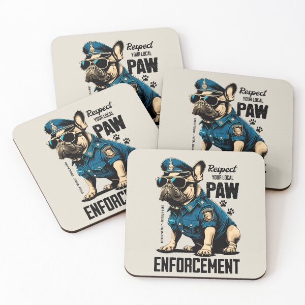 Item preview, Local Paw Enforcement - Funny Bulldog Cute Police Dog designed and sold by Urban-Alien.