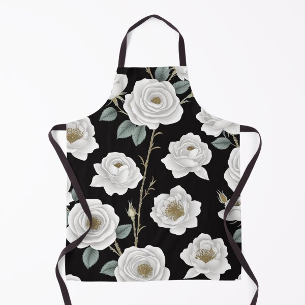 Item preview, White Stemmed Roses Pattern designed and sold by burbankdesigns.