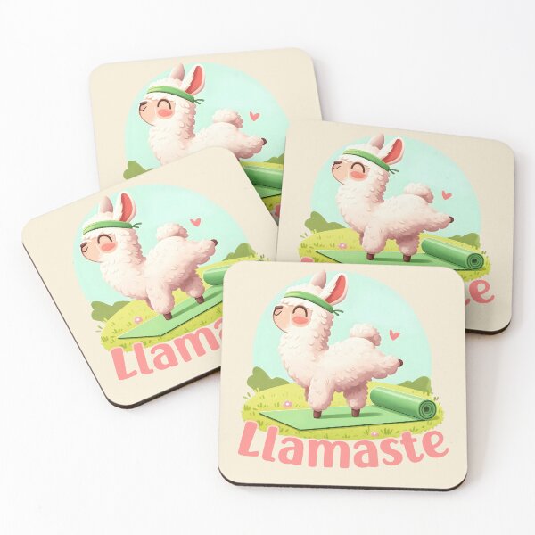 Item preview, Llamaste Cute Yoga Llama in Relaxing Yoga Pose Kawaii Llama Namaste Yoga Llamaste Birthday Card designed and sold by Gay-Koala.
