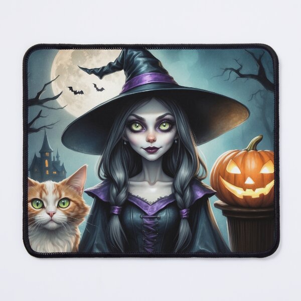 Item preview, Halloween Witch with her Cat designed and sold by WLHmedia.com .