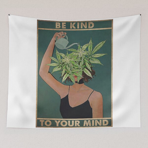 Item preview, Be Kind To Your Mind Head Cannabis Poster designed and sold by hisole j.