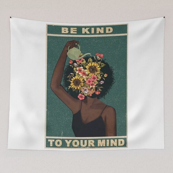 Item preview, Head Flower Be Kind To Your Mind Poster designed and sold by hisole j.