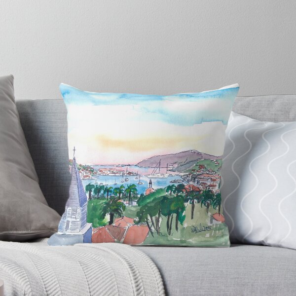 Item preview, St. Barts Caribbean Watercolor Painting designed and sold by artshop77.