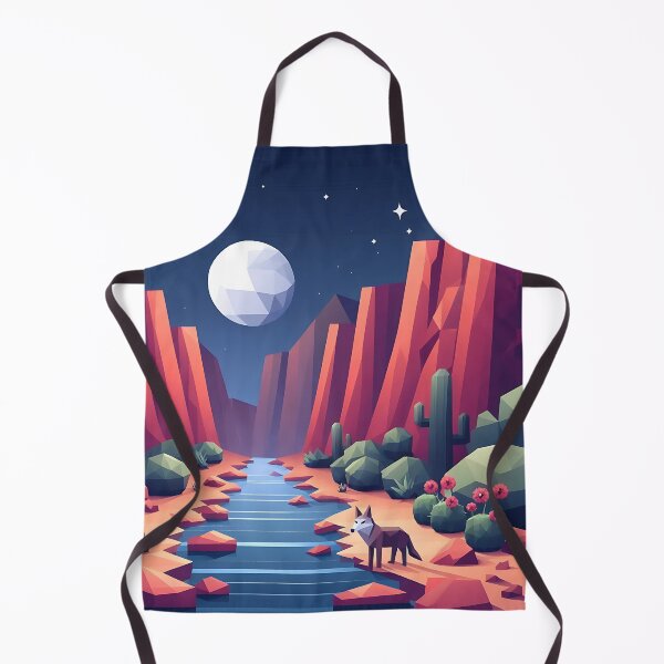 Item preview, a rugged canyon with cacti and coyote designed and sold by bernhagen.