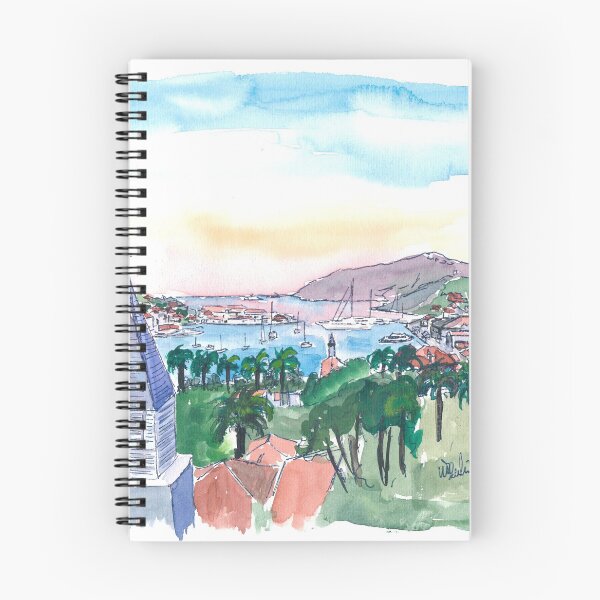 Item preview, St. Barts Caribbean Watercolor Painting designed and sold by artshop77.