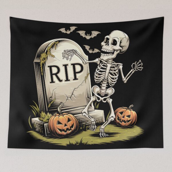 Item preview, Dancing Skeleton with Gravestone designed and sold by zarshirts.