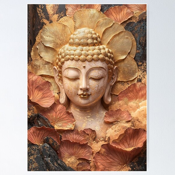 Aperçu de l'œuvre bouddha doré zen créée et vendue par ImaConnection.