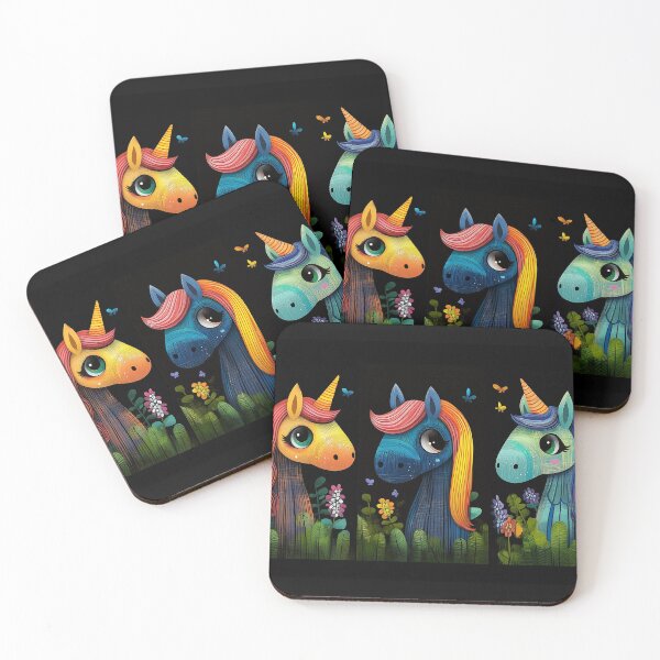 Item preview, Digital art of 3 playful unicorn friends designed and sold by Richenda.