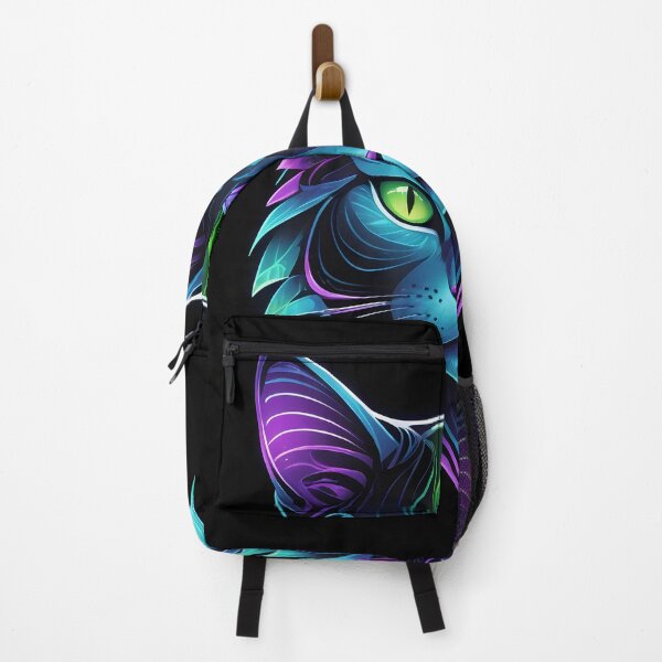 Item preview, Vibrant Neon Cat Art - Mystical Feline Digital Illustration designed and sold by creativaimages.