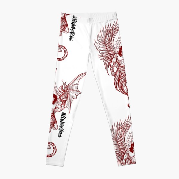 Half Red Leggings for Sale Redbubble