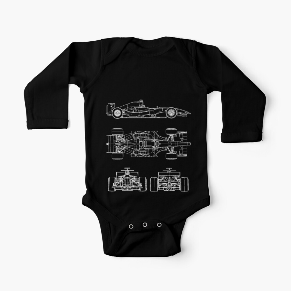 Race car blueprint project Baby One-Piece
