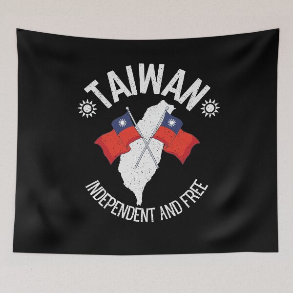 Item preview, Taiwan Flag  designed and sold by retrotravelart.