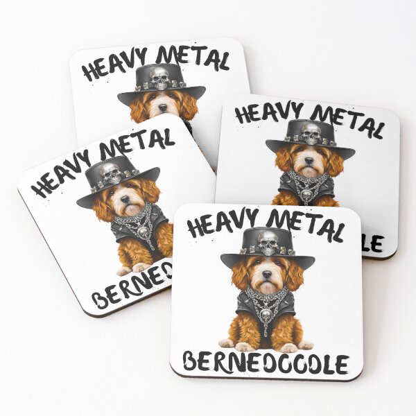 Item preview, Heavy Metal Bernedoodle: Funny Metalhead Puppy Design designed and sold by Fredster1966.