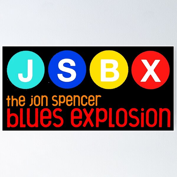 Artikel-Vorschau von Jon Spencer Blues Explosion - farbenfrohes Design aus der ACME-Ära mit dem Bandlogo in den ACME-Farben und dem JSBX in den Farben von Werbematerialien, designt und verkauft von geetarv.