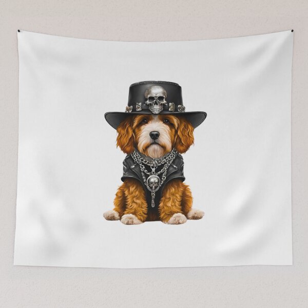 Item preview, Heavy Metal Bernedoodle: Funny Metalhead Puppy Design designed and sold by Fredster1966.