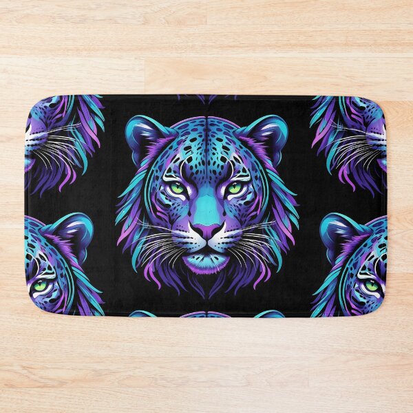 Item preview, Vibrant Neon Tiger Digital Art - Bold and Fierce Wildlife Design designed and sold by creativaimages.