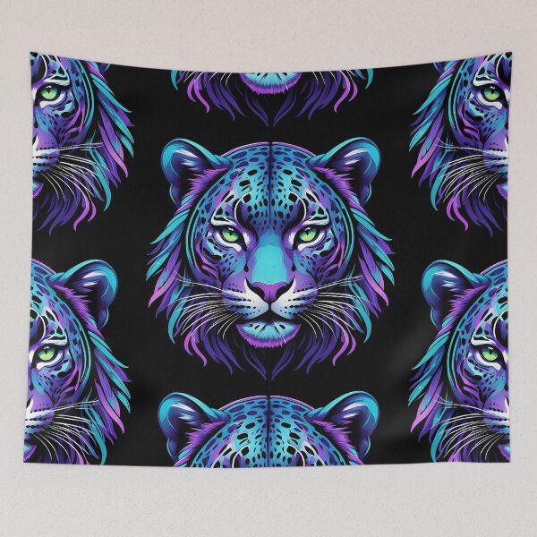 Item preview, Vibrant Neon Tiger Digital Art - Bold and Fierce Wildlife Design designed and sold by creativaimages.