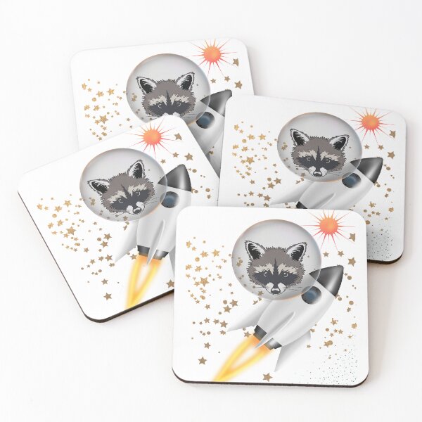 Item preview, raccoon in space designed and sold by maismauve.