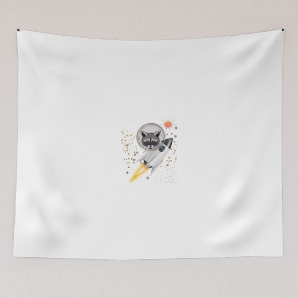 Item preview, raccoon in space designed and sold by maismauve.