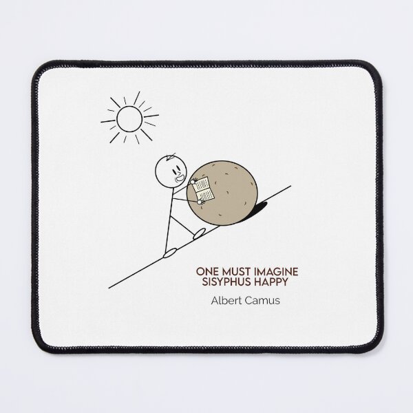 Item preview, One Must Imagine Sisyphus Happy Reading a Book designed and sold by JoyfulSisyphus.