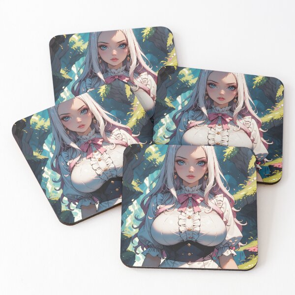 Item preview, Beautiful girl with White Hair in Woods designed and sold by WaifuBrowser.