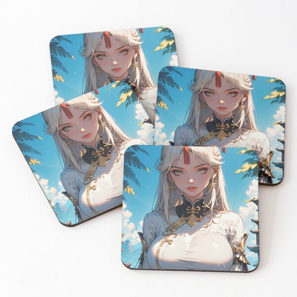 Item preview, Beautiful Japan Girl with White Hair designed and sold by WaifuBrowser.