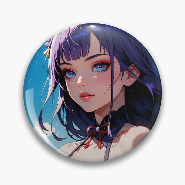 Item preview, Beautiful Anime Girl with Purple Hair designed and sold by WaifuBrowser.