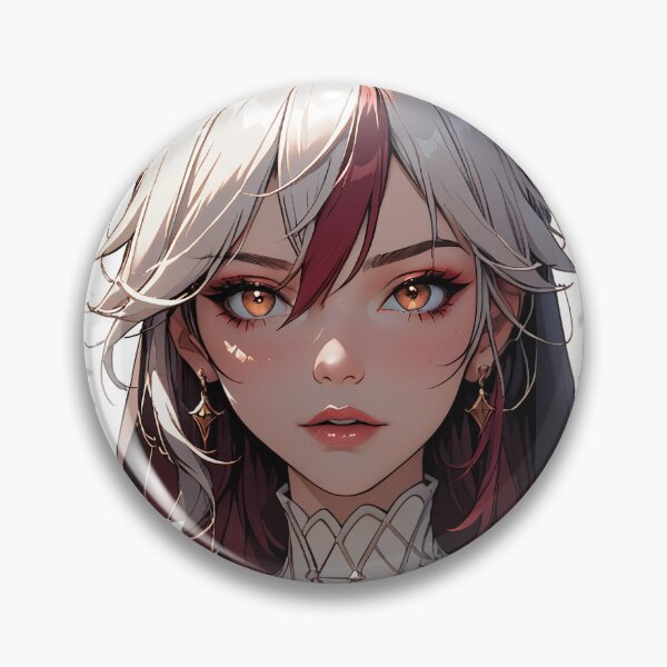 Item preview, Beautiful Anime Girl with Orange Eyes designed and sold by WaifuBrowser.