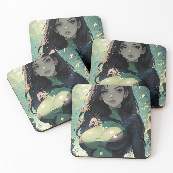 Item preview, Beautiful Black Haired Green Girl designed and sold by WaifuBrowser.