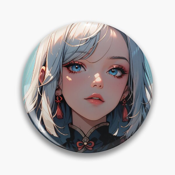 Item preview, Beautiful White Haired Anime Girl designed and sold by WaifuBrowser.