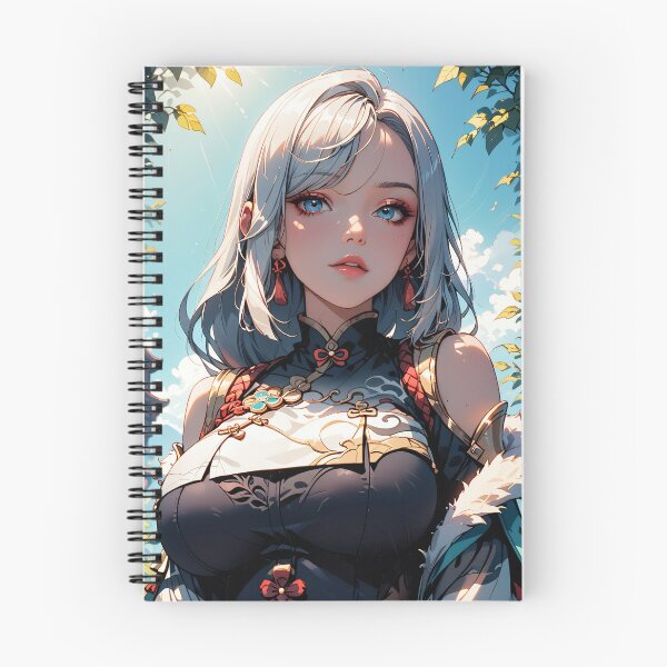 Item preview, Beautiful White Haired Anime Girl designed and sold by WaifuBrowser.