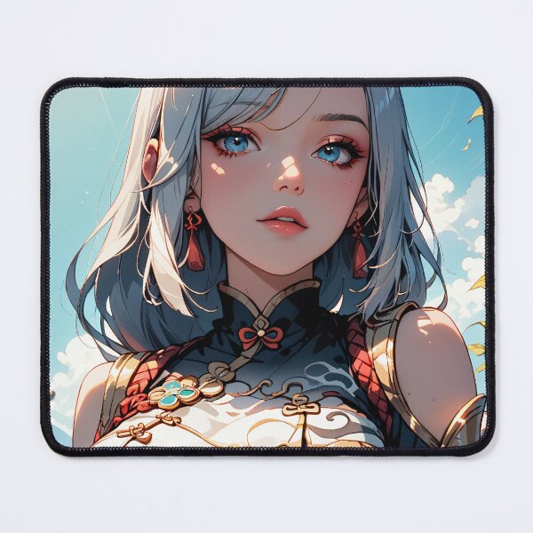 Item preview, Beautiful White Haired Anime Girl designed and sold by WaifuBrowser.