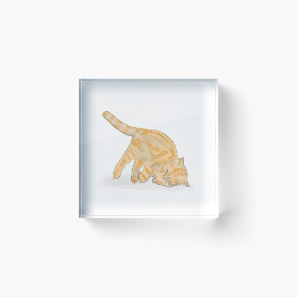 Item preview, Unique drawing orange cat. designed and sold by Mysterywall.