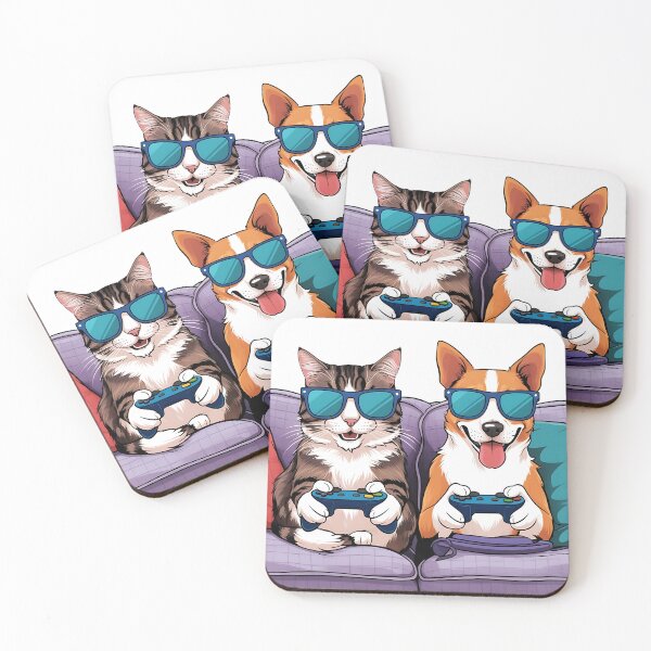 Item preview, Cat and Dog in Sunglasses T-Shirt designed and sold by fashionsicon.