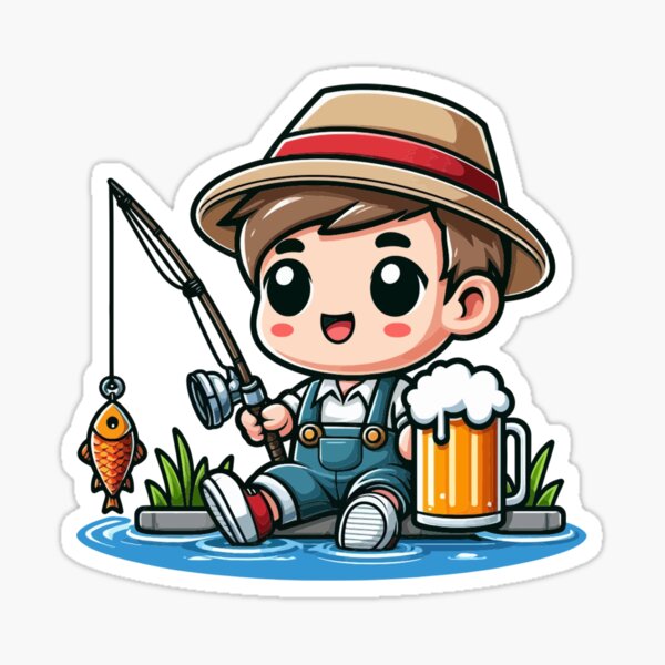 T-shirt Drôle Pêcheur – « Pêche Et Bière » – Homme – Gildan – Col Rond