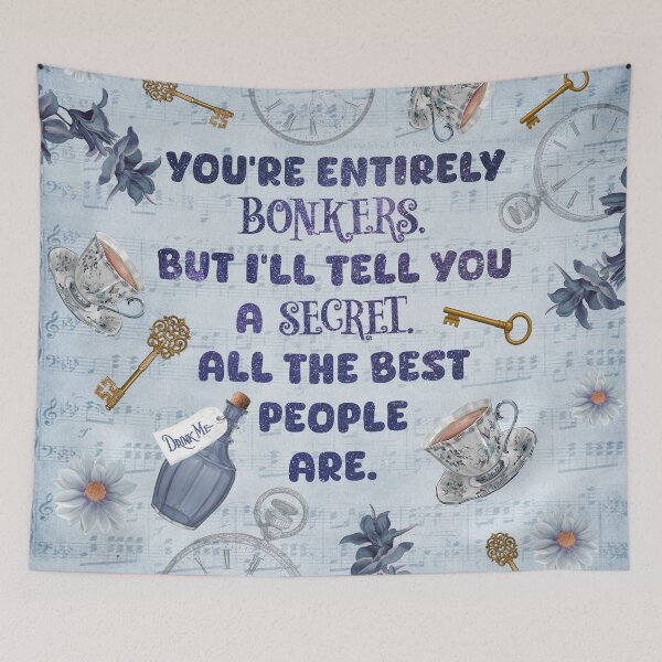 Item preview, Alice in Wonderland BONKERS Quote designed and sold by maryedenoa.