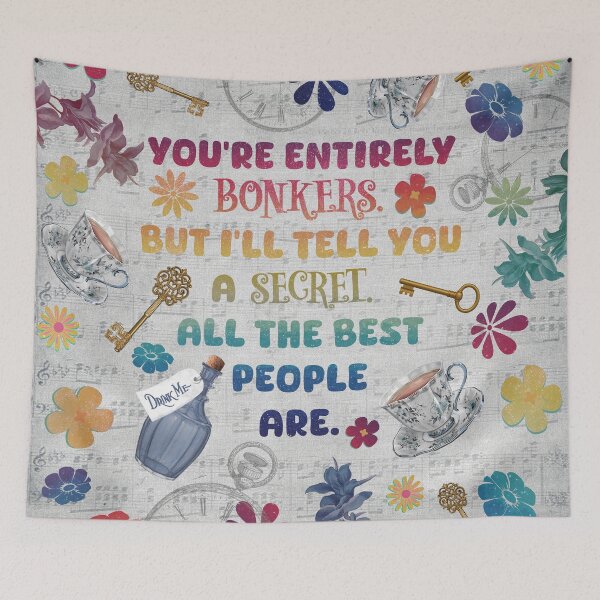 Item preview, Alice in Wonderland BONKERS Quote designed and sold by maryedenoa.