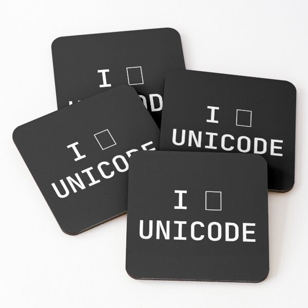 Item preview, "I Love Unicode" Geeky Coding Design Programming Humor designed and sold by UpNorthArts.