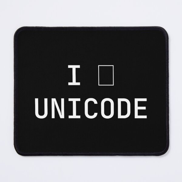 Item preview, "I Love Unicode" Geeky Coding Design Programming Humor designed and sold by UpNorthArts.