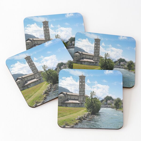 Item preview, St. Karl Borromaus church next to the Inn river in St. Moritz designed and sold by svanaerschot.