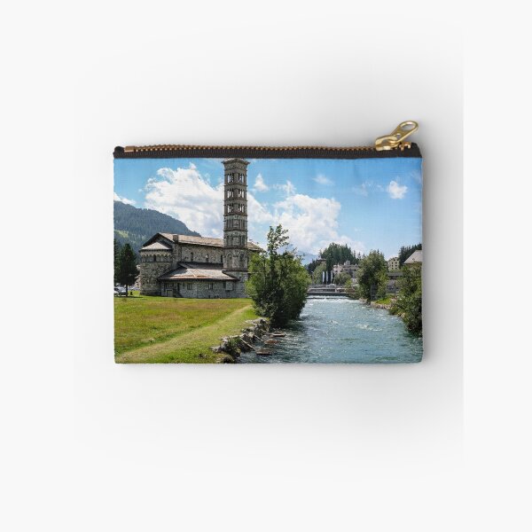Item preview, St. Karl Borromaus church next to the Inn river in St. Moritz designed and sold by svanaerschot.